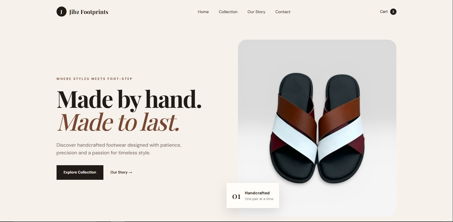 Jibz Footprints website